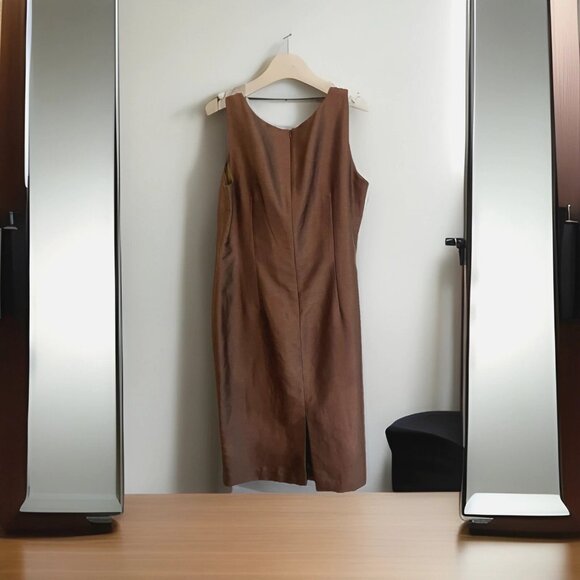 16 Petite Jessica Howard Evenings Beaded Brown 2 Piece Dress with Jacket, NWOT. - Picture 6 of 7